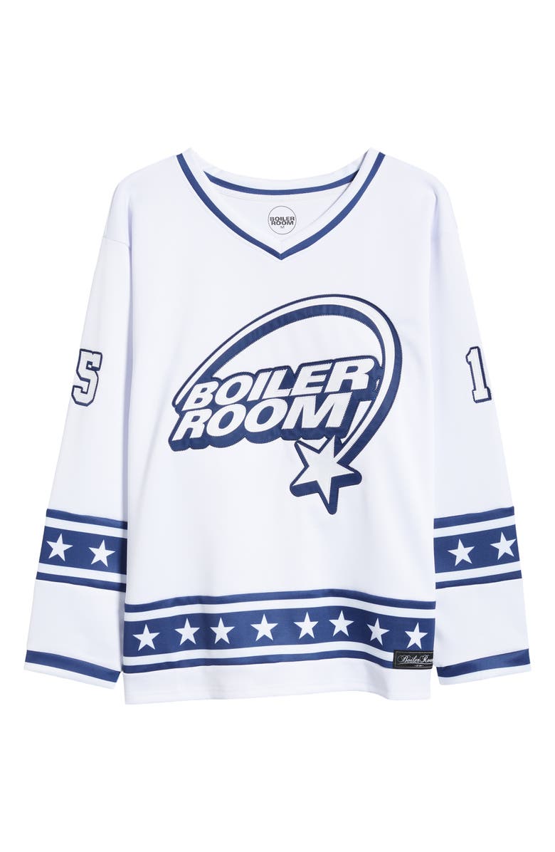BOILER ROOM Oversize Hockey Jersey, Alternate, color, White