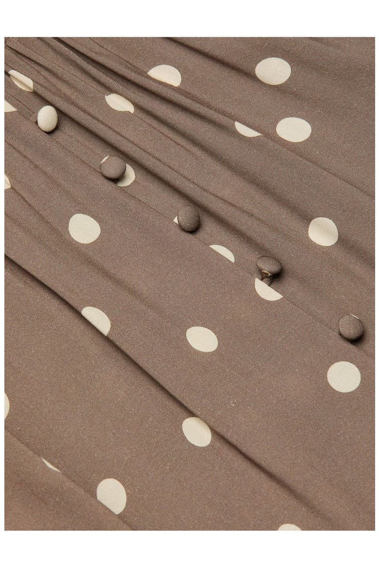 Rosette Dot Sleeveless Maxi Dress, Alternate, color, CARDAMOM/ ECRU POLKA DOT