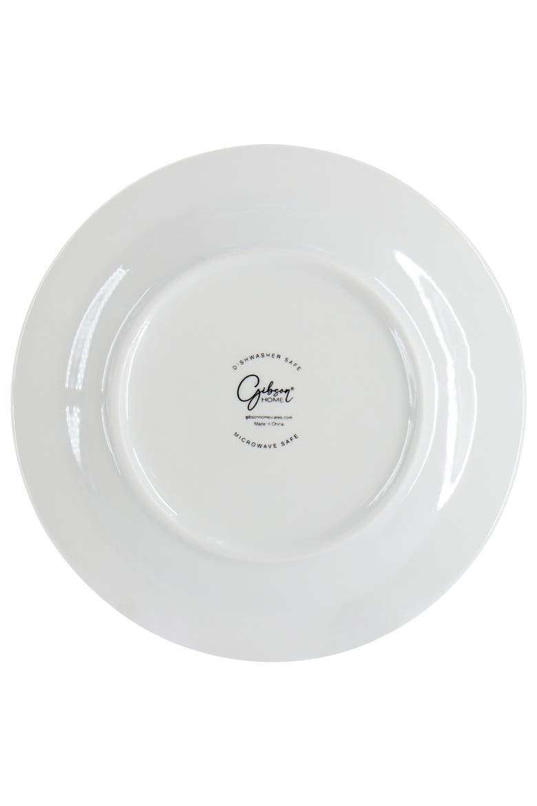 Everyday Embossed 12 Piece Round Ceramic Dinnerware Set, Alternate, color, White