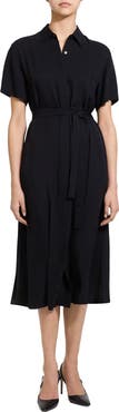 Theory Belted A-Line Shirtdress