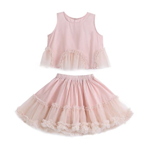 Tulle Ruffle Skirt Set