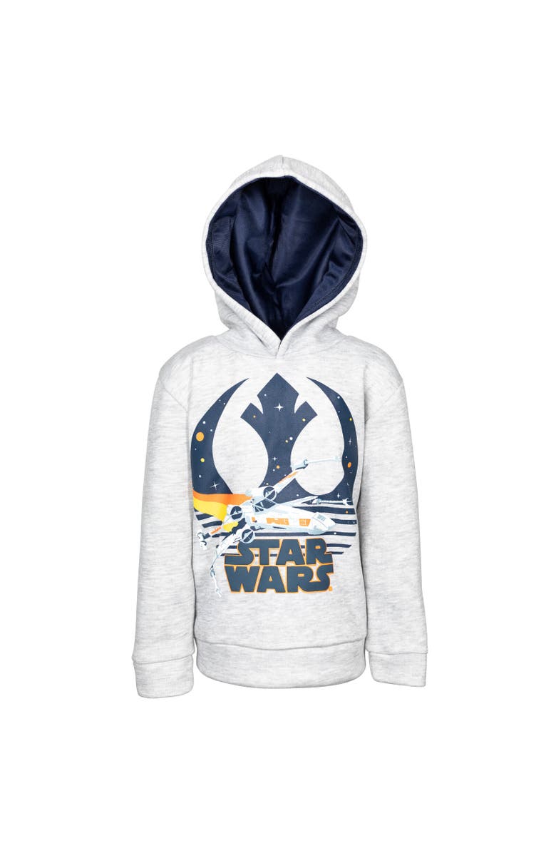 Star Wars Fleece Pullover Hoodie, Alternate, color, Heather Grey Navy