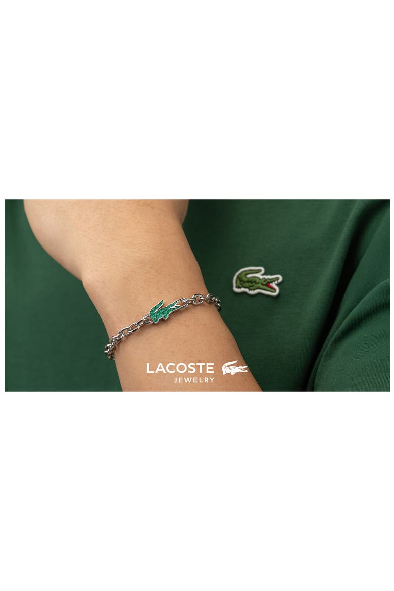 Arthor Crocodile Chain Bracelet, Alternate, color, SILVER