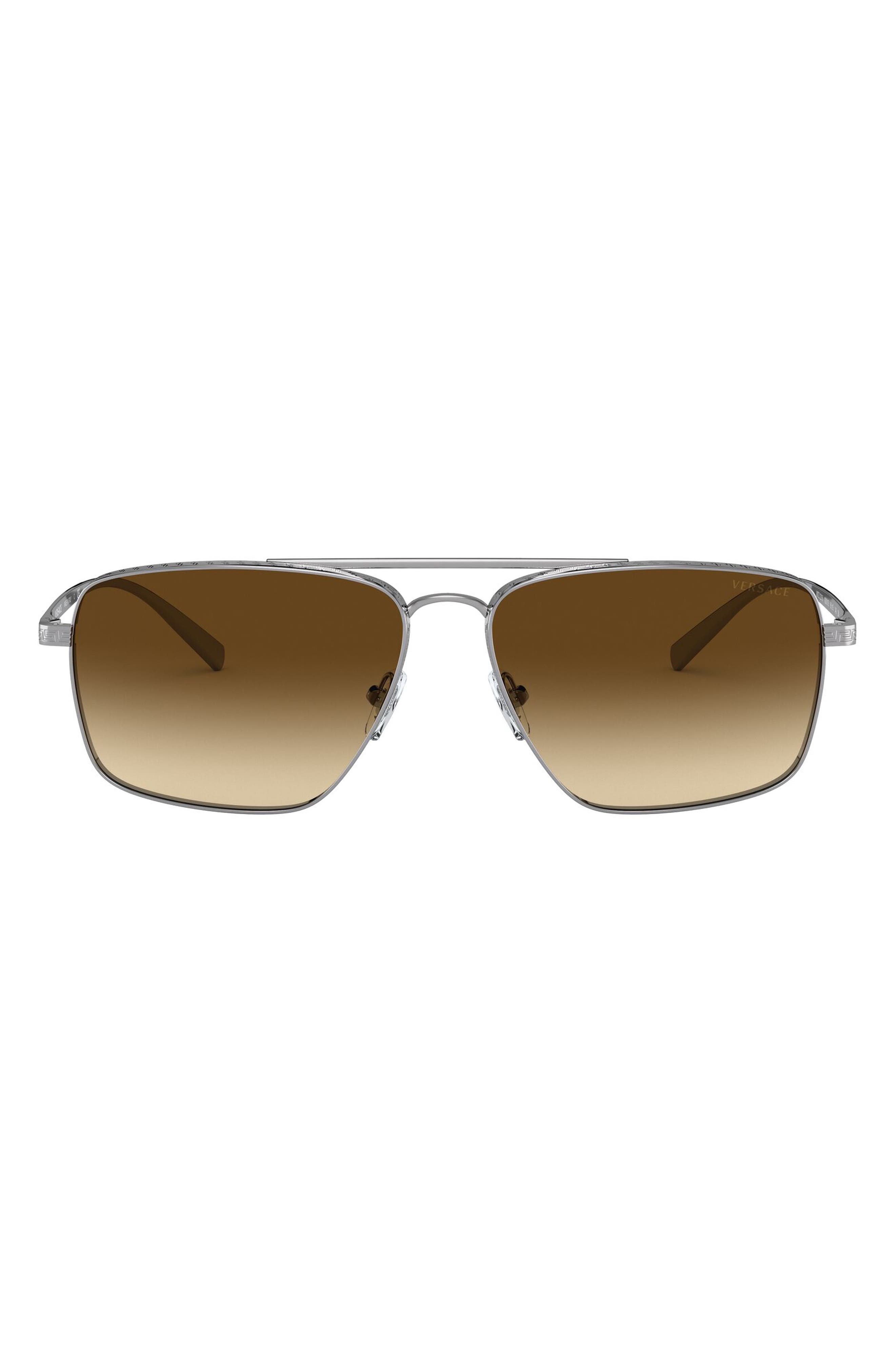 Versace 61mm Aviator Sunglasses