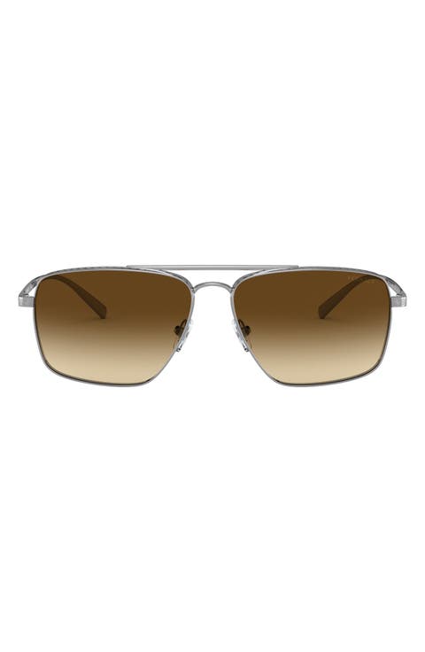 61mm Aviator Sunglasses