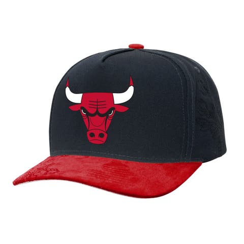 Men's Mitchell & Ness  Black/Red Chicago Bulls May Flowers Adjustable Hat