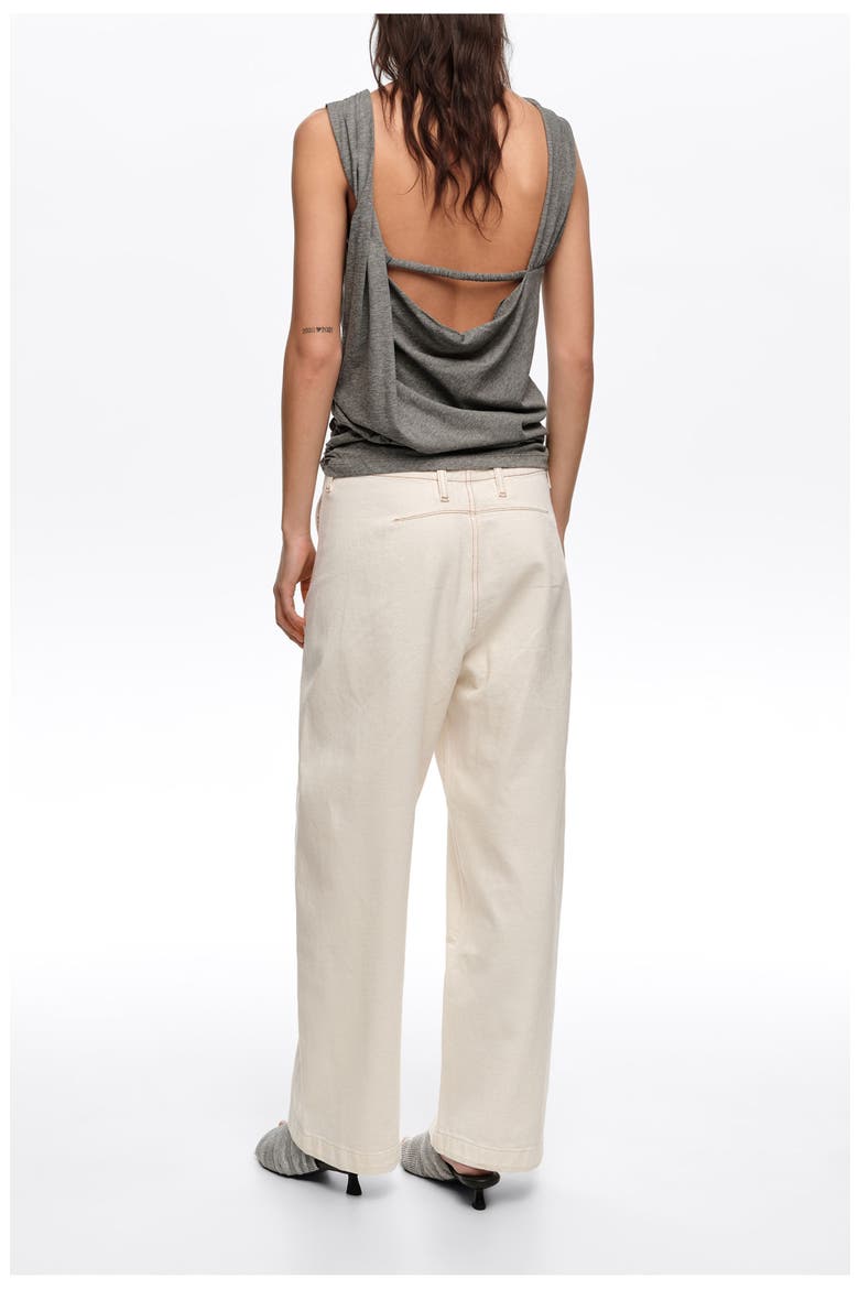 Barrel Denim Jeans, Alternate, color, ECRU