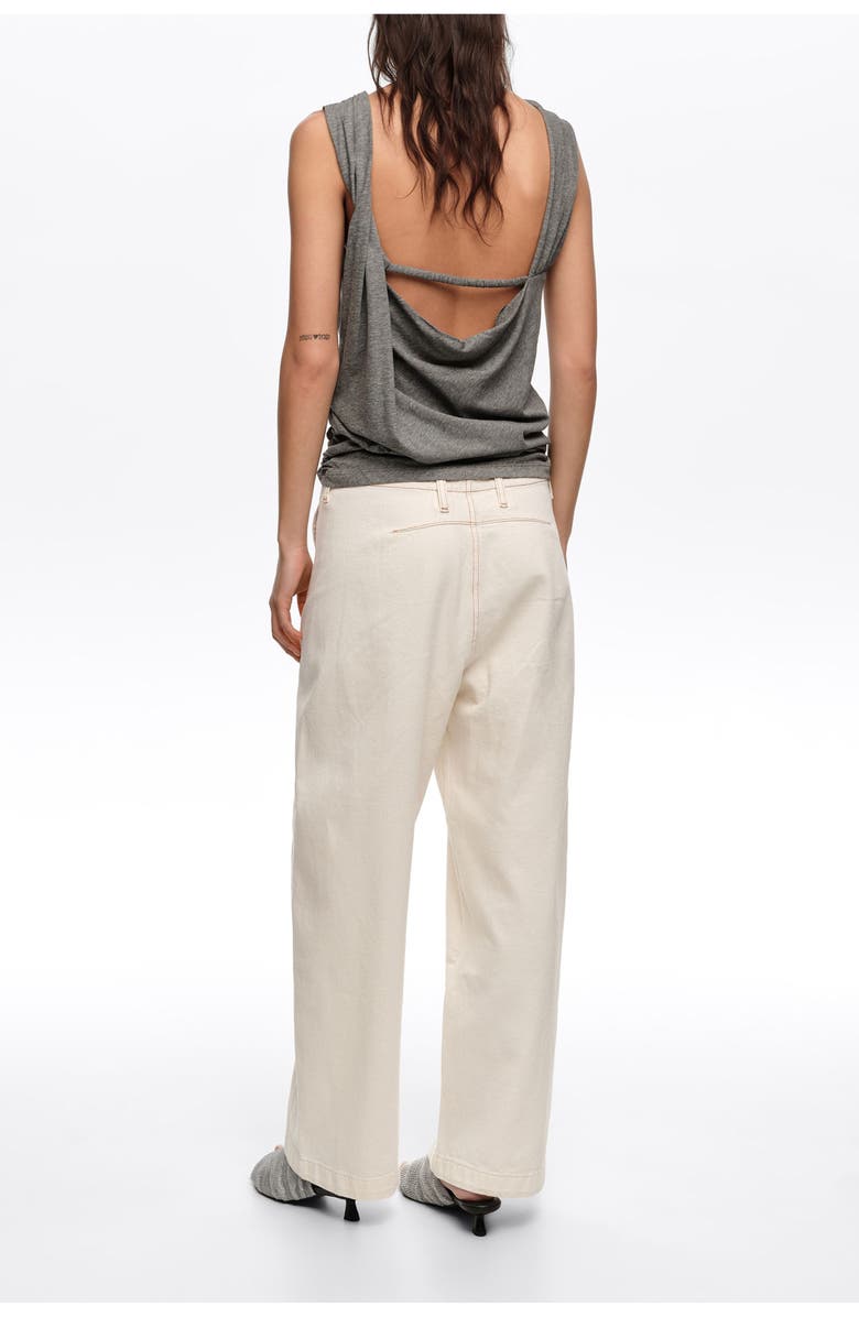 Bimba y Lola Barrel Denim Jeans, Alternate, color, Ecru