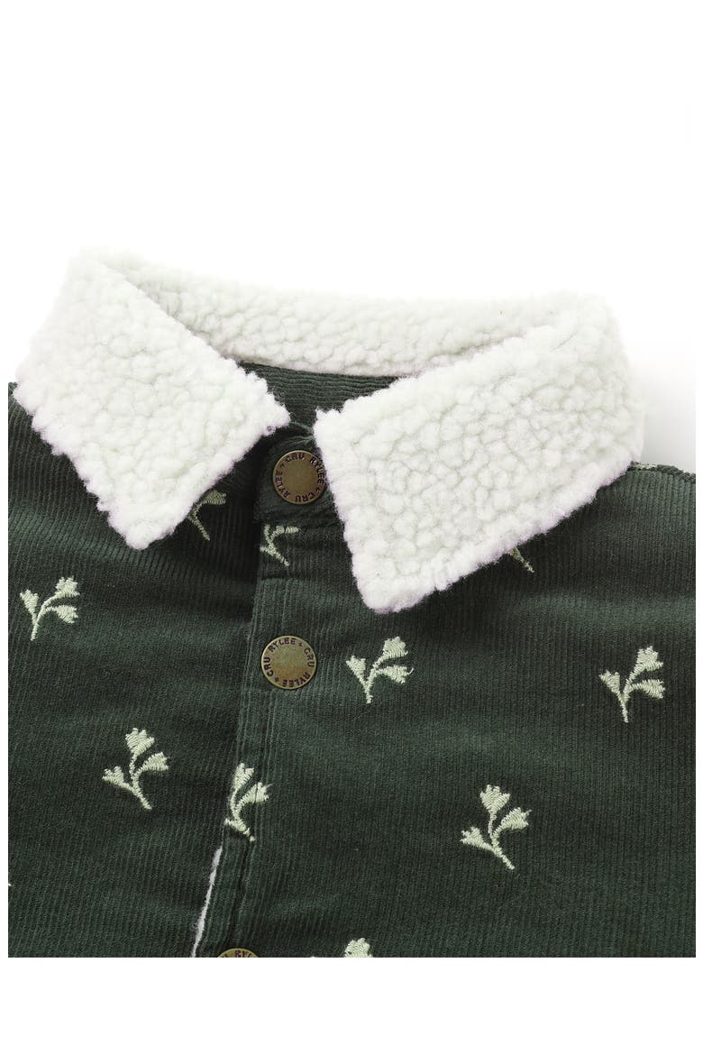 Kids' Long Chore Coat, Alternate, color, FLORAL EMBROIDERY AW25