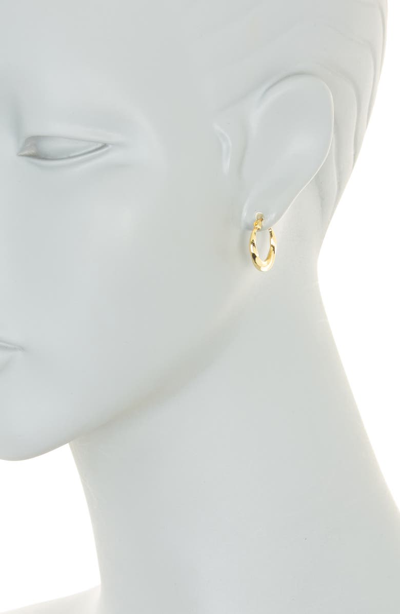 ARGENTO VIVO Textured Swirl Hoop Earrings, Alternate, color, Gold