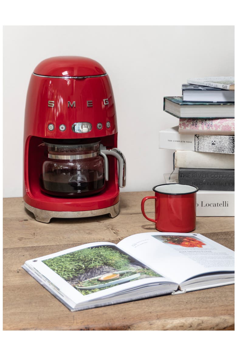 '50s Retro Style 10-Cup Drip Coffeemaker, Alternate, color, RED