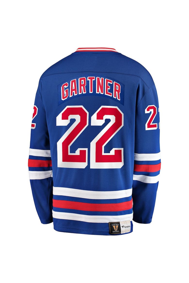 Men's Fanatics Branded Mike Gartner Blue New York Rangers Premier Breakaway Retired Player Jersey, Alternate, color, Blue