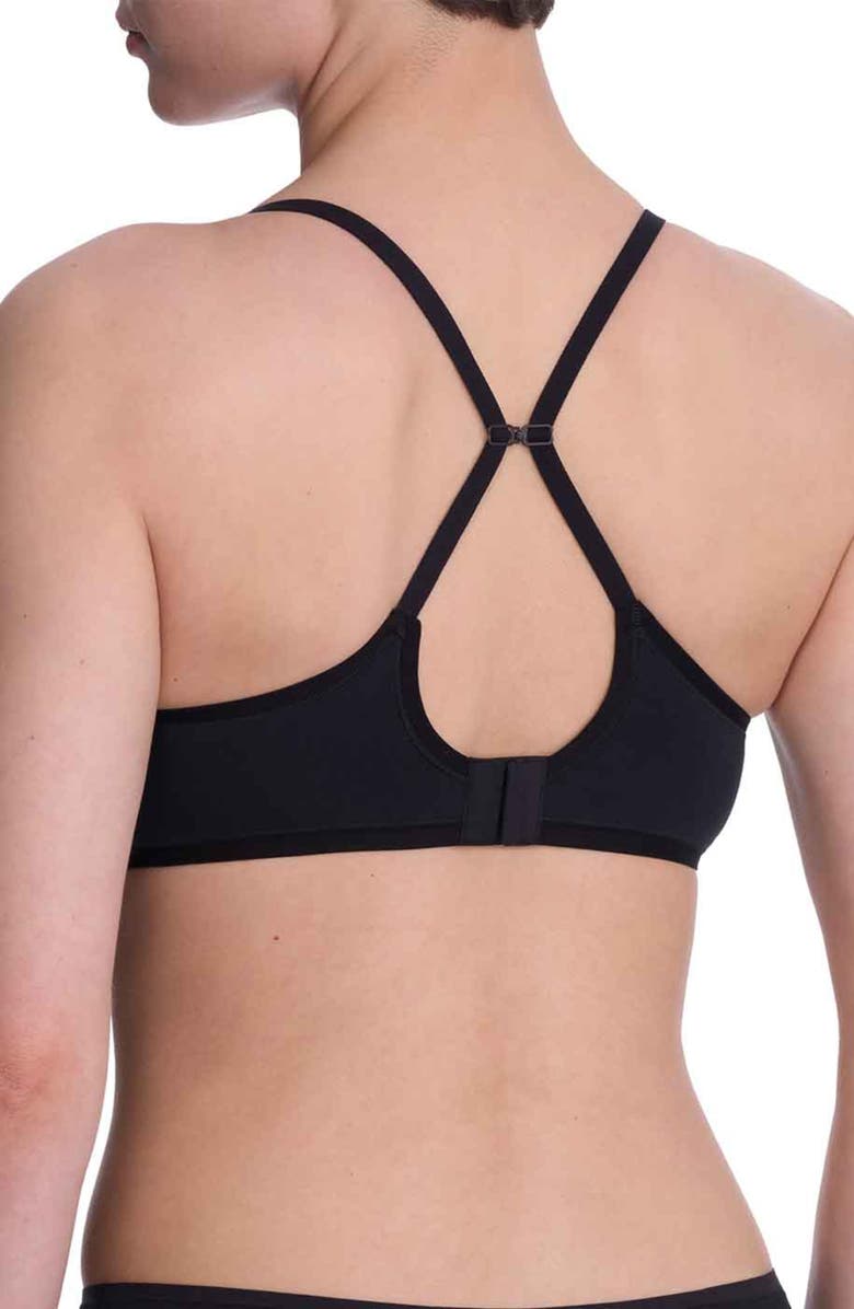Natori Bliss Cotton Convertible T-Shirt Bra, Alternate, color, Black