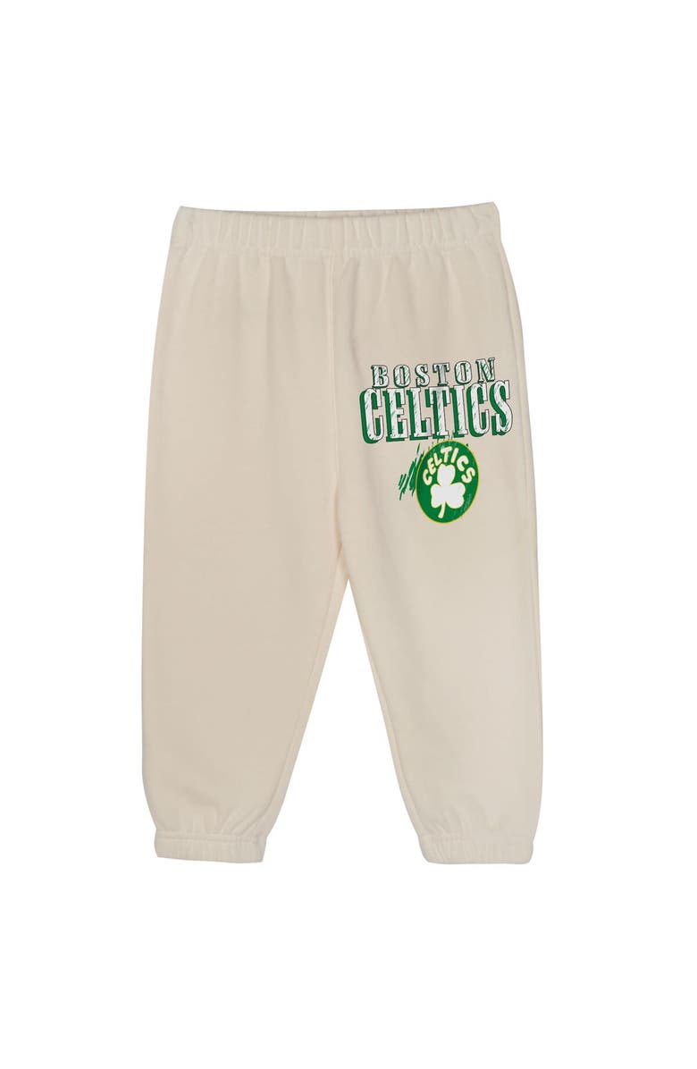 Mitchell & Ness Toddler Mitchell & Ness  Cream Boston Celtics Hang Time Oversized Pullover Hoodie & Pants Set, Alternate, color, 