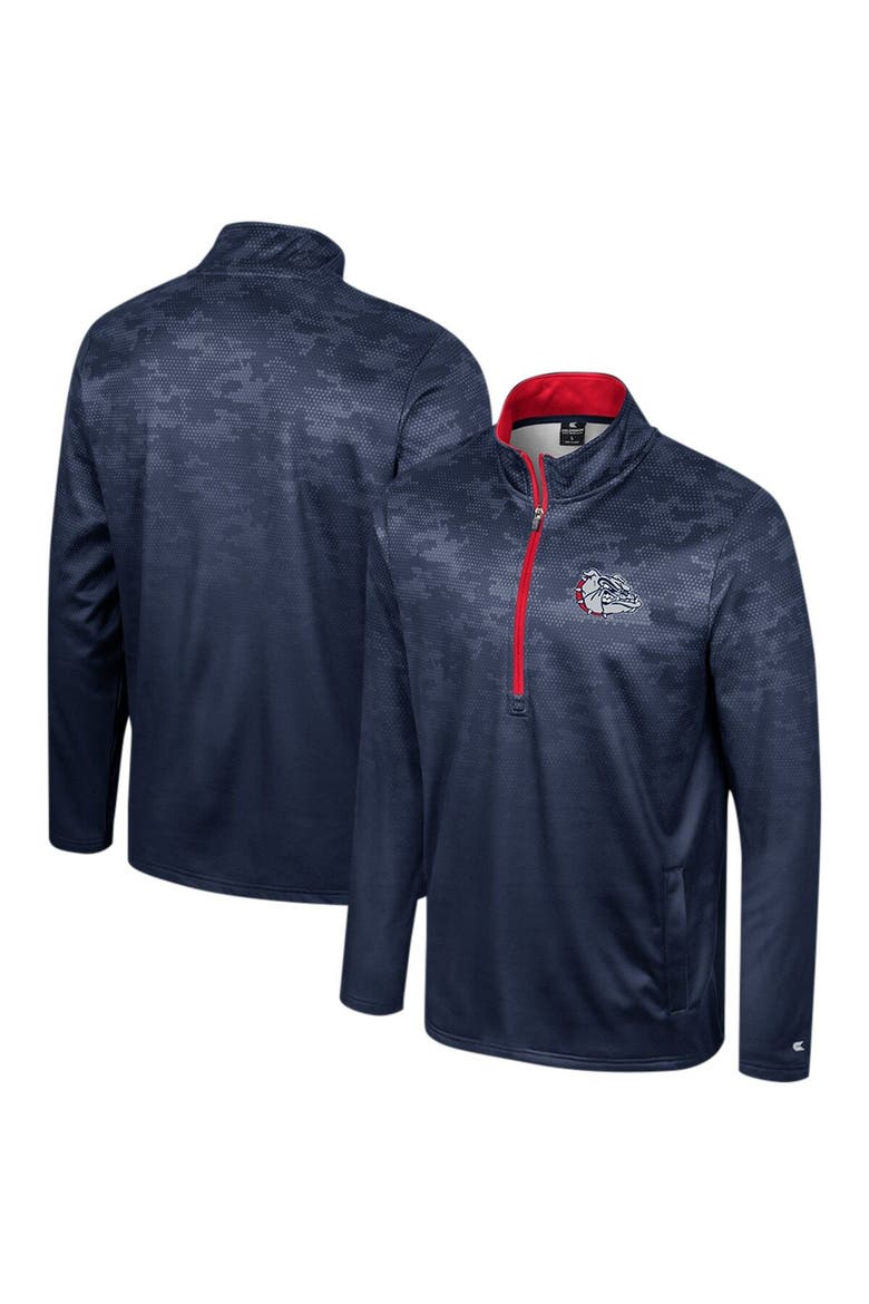 Men's Colosseum  Navy Gonzaga Bulldogs The Machine Half-Zip Jacket, Main, color, Navy