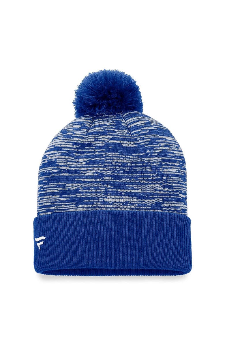 FANATICS Men's Fanatics Branded Blue Vancouver Canucks Defender Cuffed Knit Hat with Pom, Alternate, color,