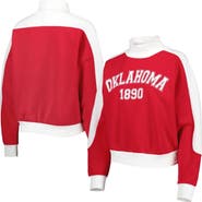 GAMEDAY COUTURE Women's Gameday Couture Crimson Oklahoma Sooners Make it a Mock Sporty Pullover Sweatshirt
