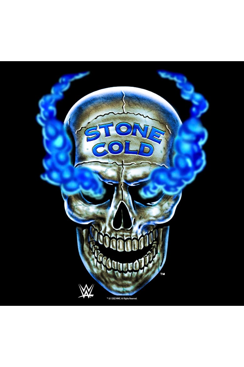 Mens WWE Stone Cold Smoke Skull T Shirt, Alternate, color, Black