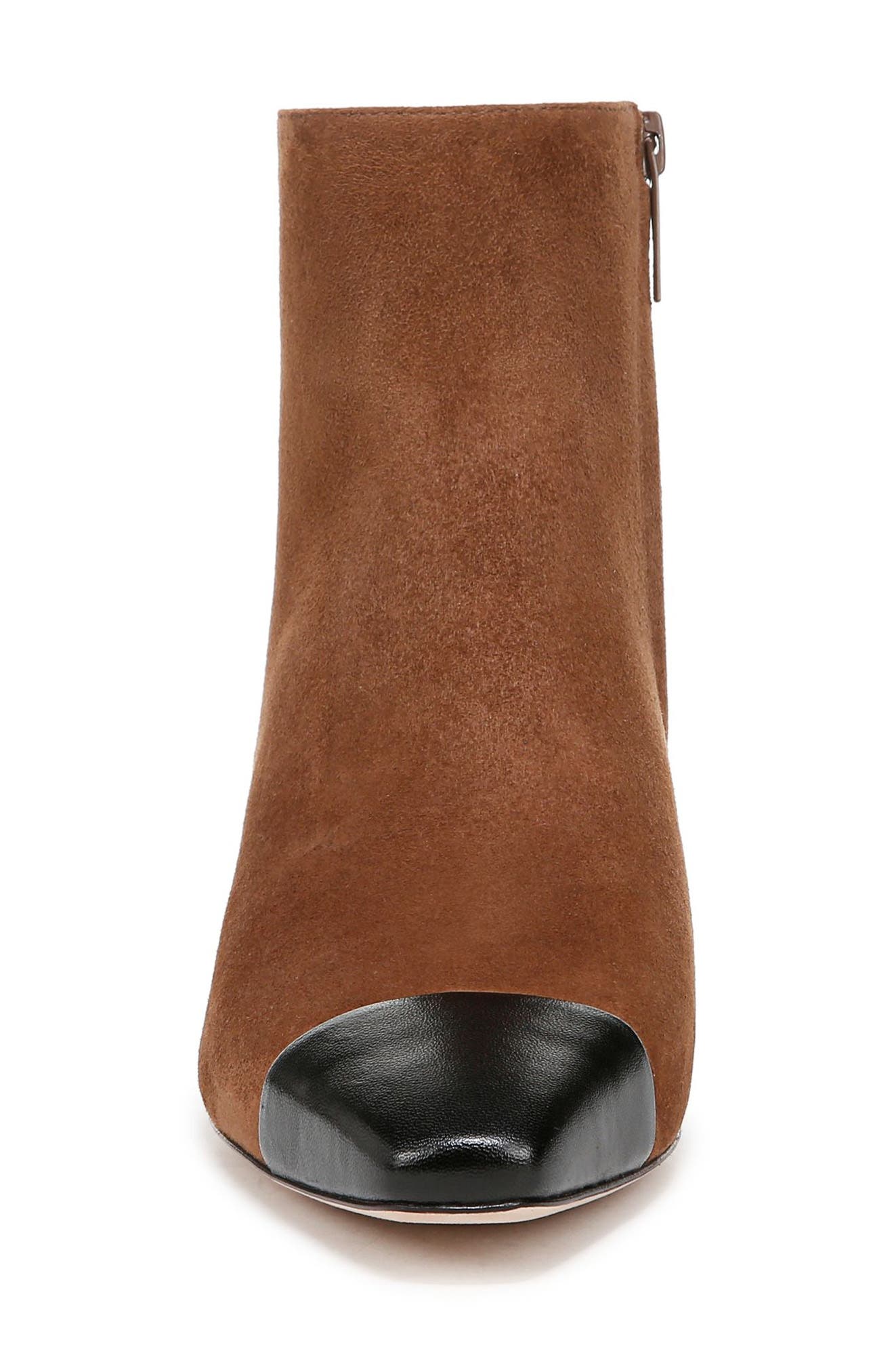 Veronica Beard Cecile Cap Toe Bootie, Alternate, color, Cedar/ Black