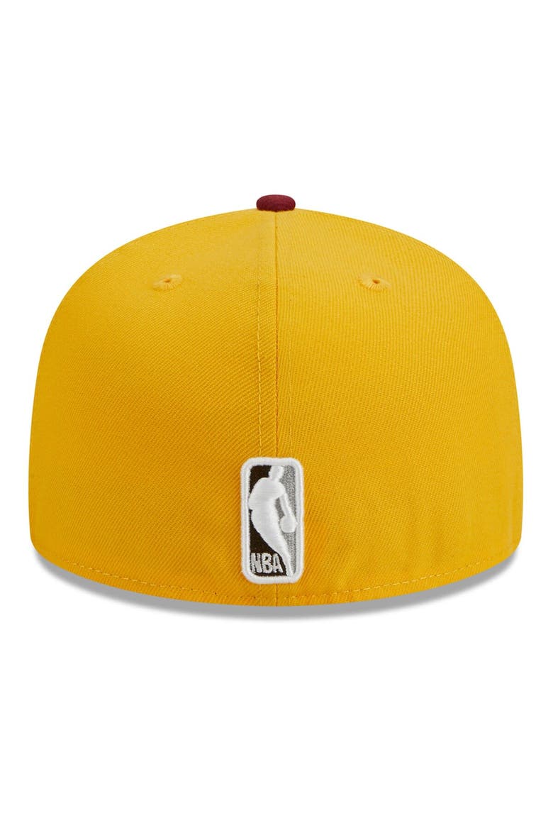 Men's New Era Yellow/Red Boston Celtics Fall Leaves 2-Tone 59FIFTY Fitted Hat, Alternate, color, Yellow