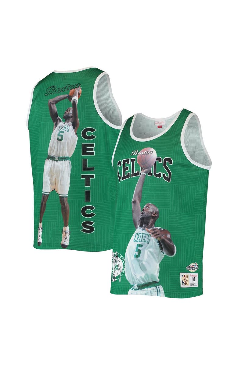 Mitchell & Ness Men's Mitchell & Ness Kevin Garnett Kelly Green Boston Celtics Hardwood Classics Player Tank Top, Alternate, color, 