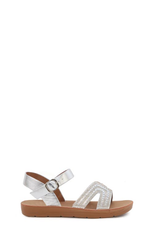 Yoki Kids' Embellished Sandal In Silver