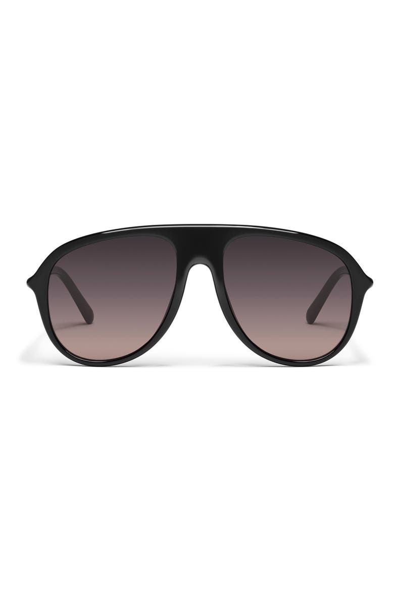 Chart Topper 54mm Aviator Sunglasses, Main, color, BLACK/ SMOKE TAUPE