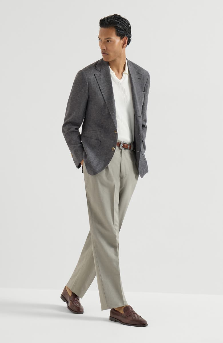 Brunello Cucinelli Deconstructed blazer, Alternate, color, Dark Grey