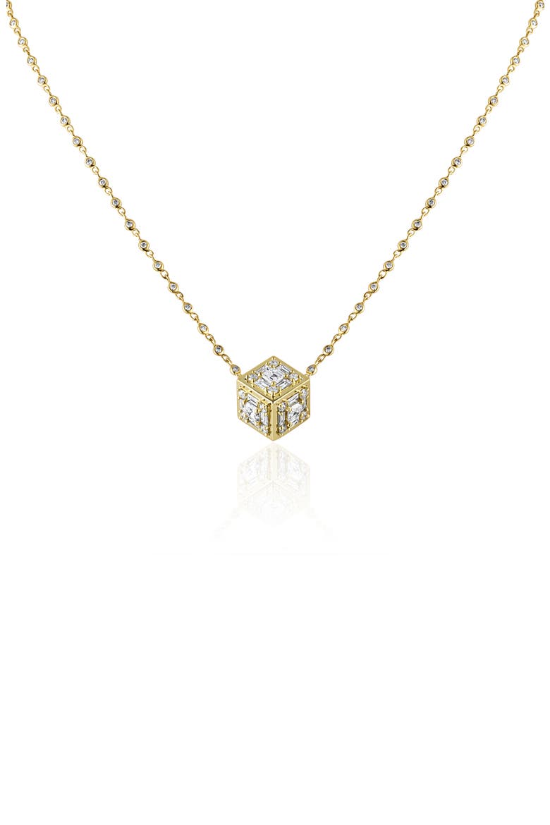 Clarity Dimensional Diamond Pendant Necklace, Alternate, color, D2.55 18KYG