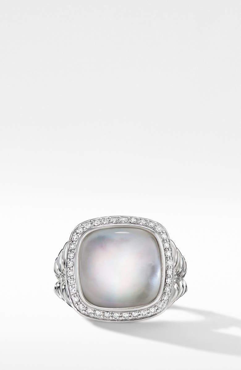 David Yurman Albion<sup>®</sup> Rock Crystal & Diamond Ring, Main, color, 