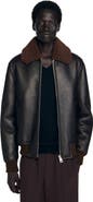 SANDRO Reversed leather jacket