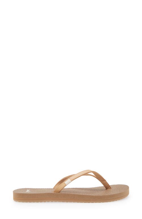 Sanuk Yoga Spree 4 Flip Flop In Tan