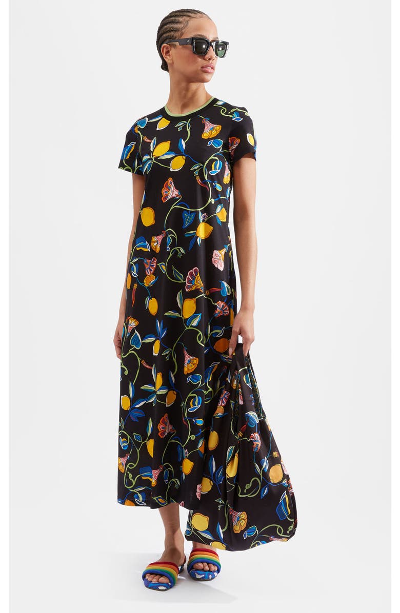 La DoubleJ Sporty Swing Dress Borboni Black, Main, color, 