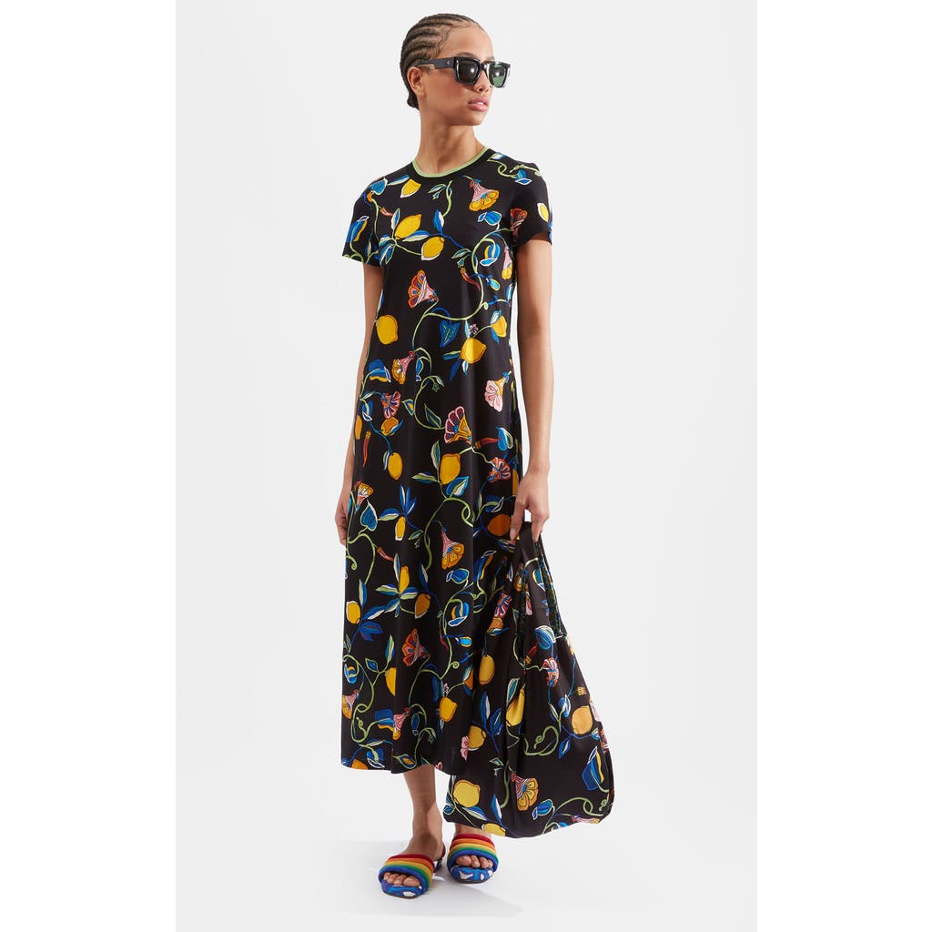 La Doublej Sporty Swing Dress Borboni Black In Black