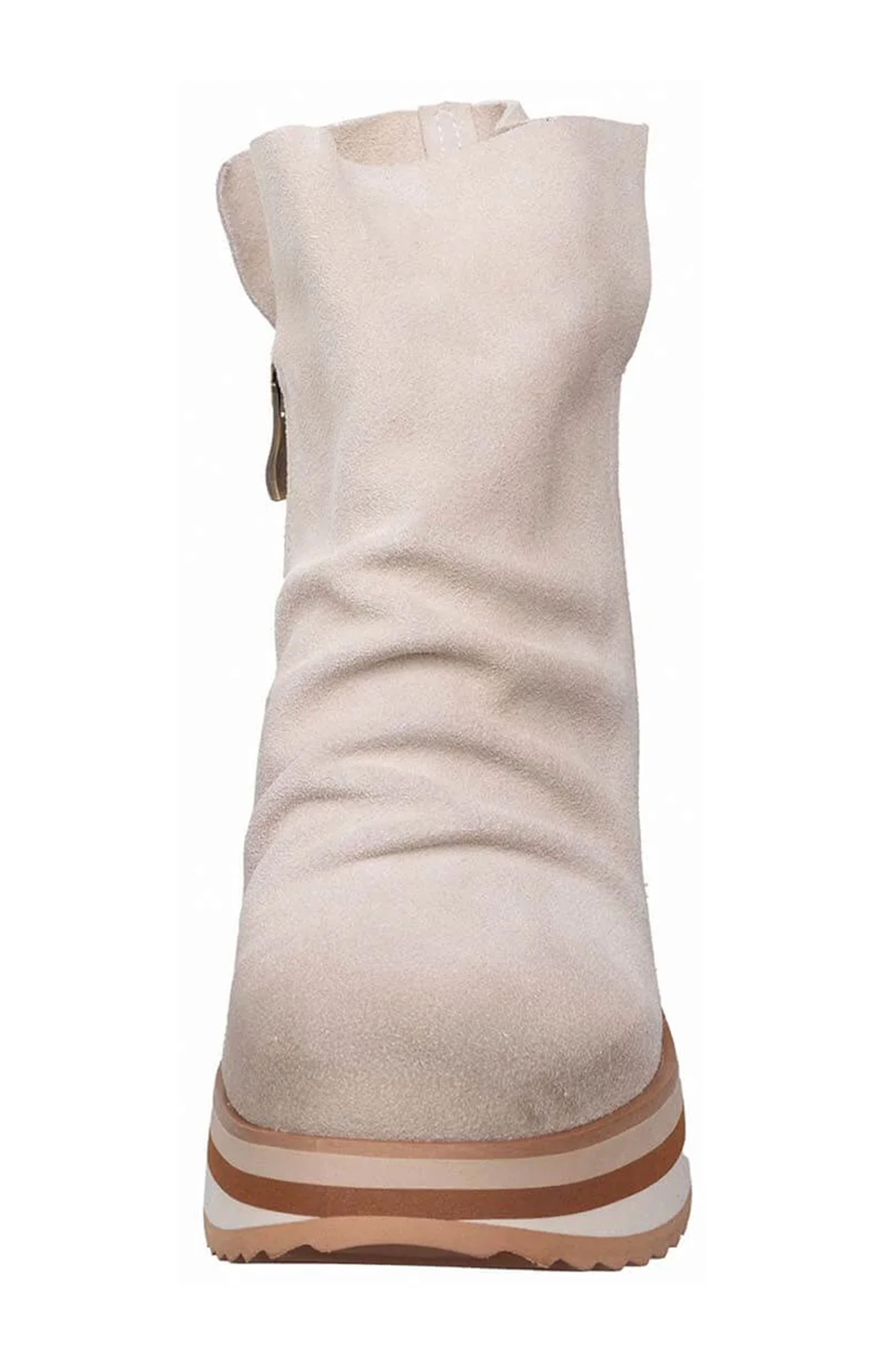 Kirsten Platform Wedge Boot, Alternate, color, CREAM