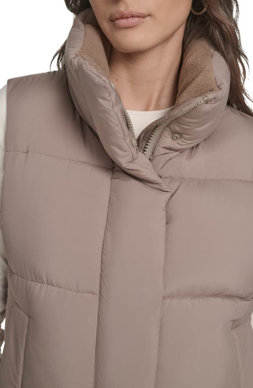 Levi's Quilted Puffer Vest In Gray