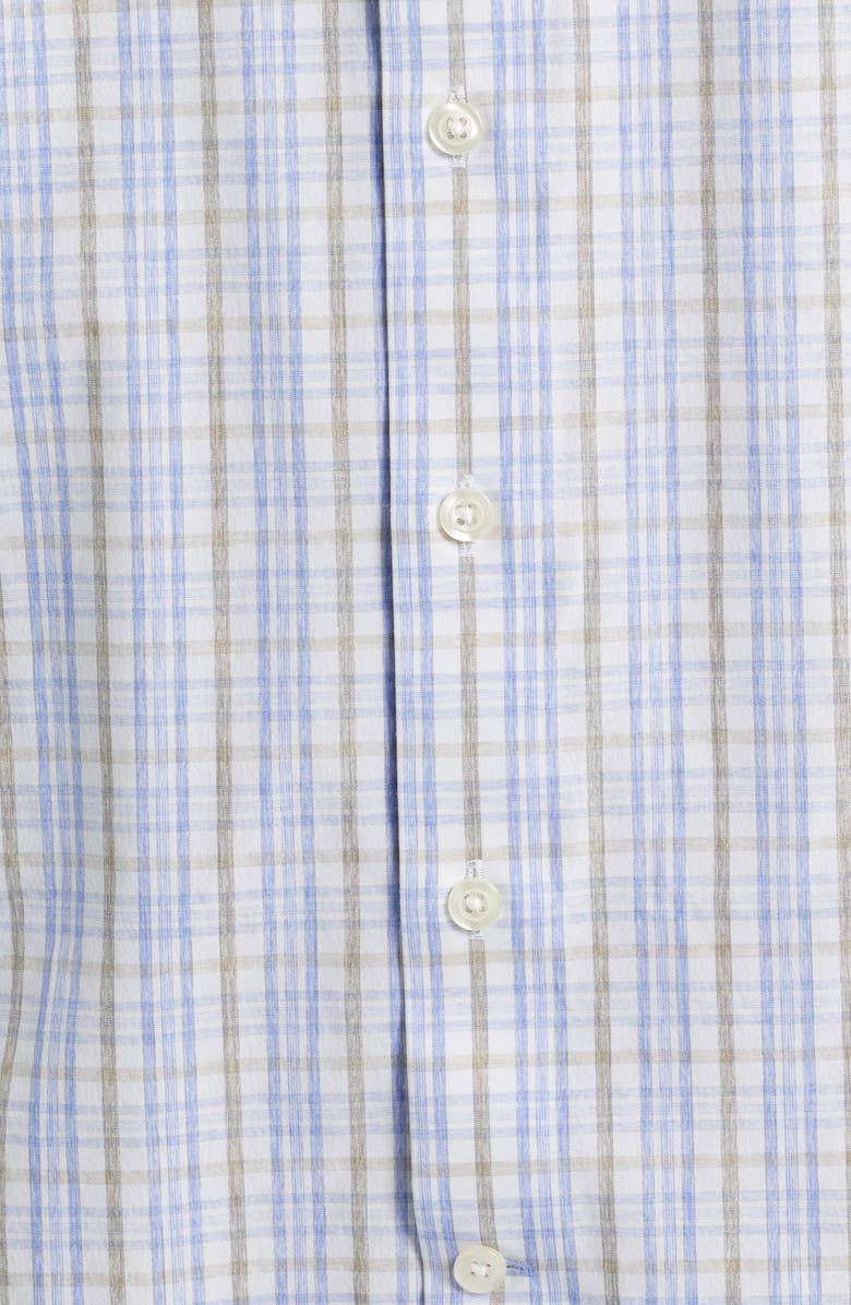 johnnie-O Tinsley Plaid Everyday Performance Button-Down Shirt, Alternate, color, Laguna Blue