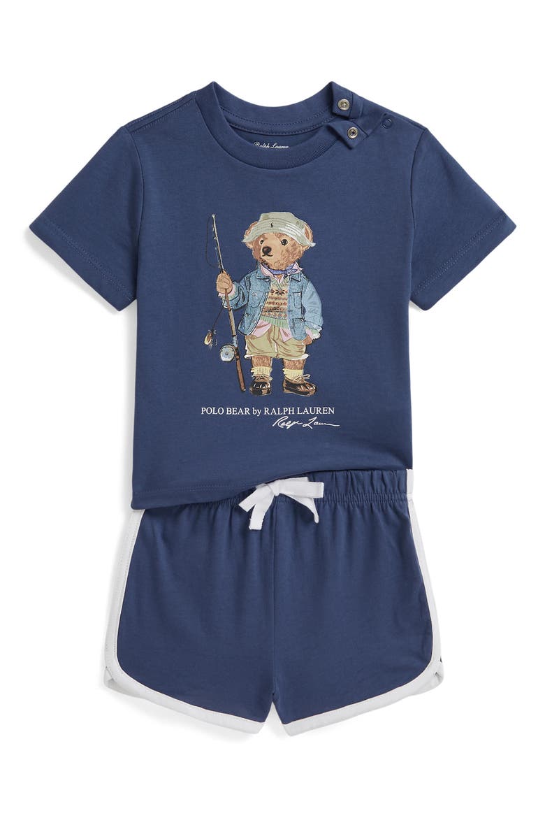Cotton Jersey Knit Two-Piece Shorts Set, Main, color, OLD ROYAL