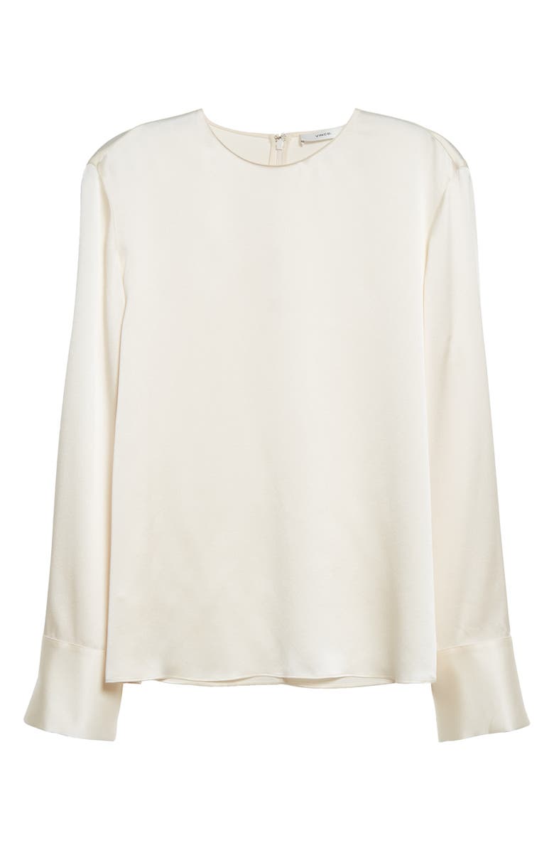Vince Long Sleeve Silk Top, Alternate, color, Chiffon