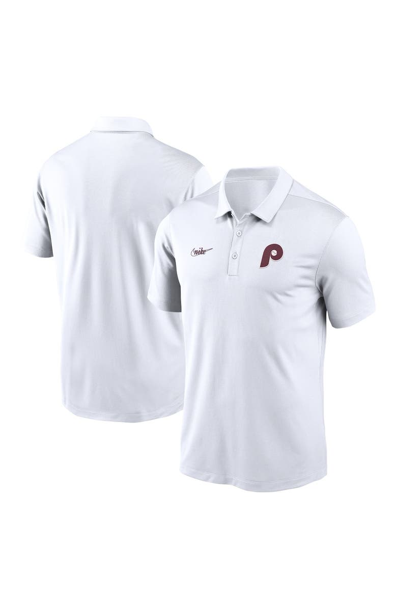Nike Men's Nike White Philadelphia Phillies Cooperstown Collection Rewind Franchise Performance Polo, Main, color, 