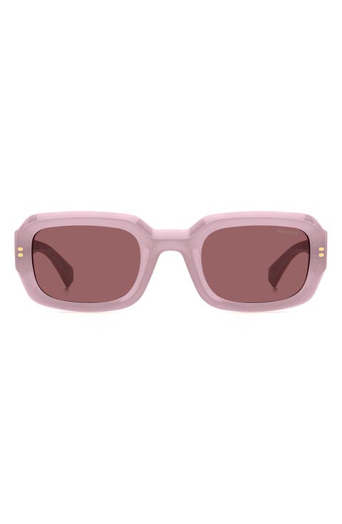 51mm Polarized Rectangular Sunglasses