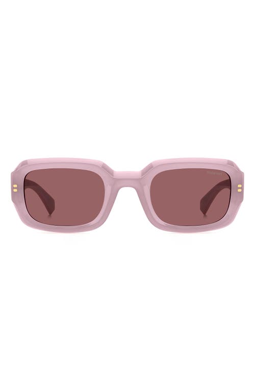 Polaroid 51mm Polarized Rectangular Sunglasses