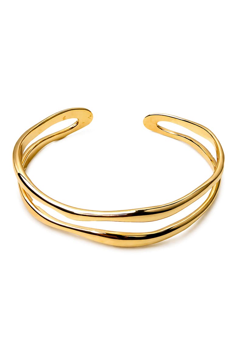 Double Row Cuff Bracelet, Main, color, GOLD