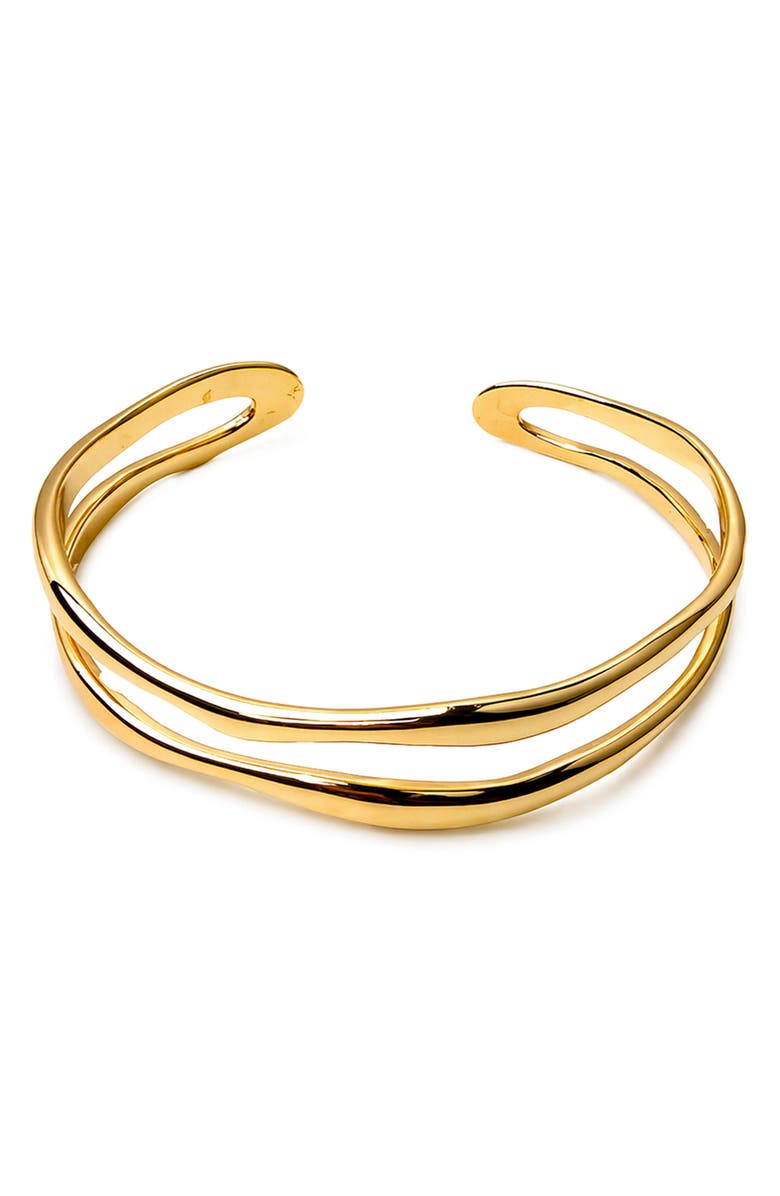 Panacea Double Row Cuff Bracelet, Main, color, Gold