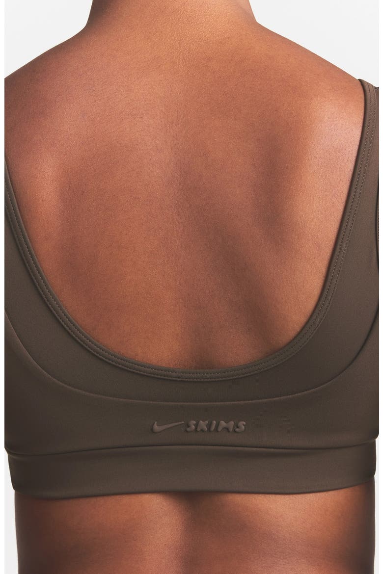 Matte Double Strap Scoop Bra, Alternate, color, NSKM DARK SEPIA