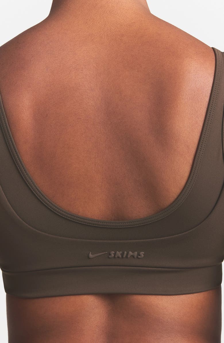 NikeSKIMS Matte Double Strap Scoop Bra, Alternate, color, Nskm Dark Sepia