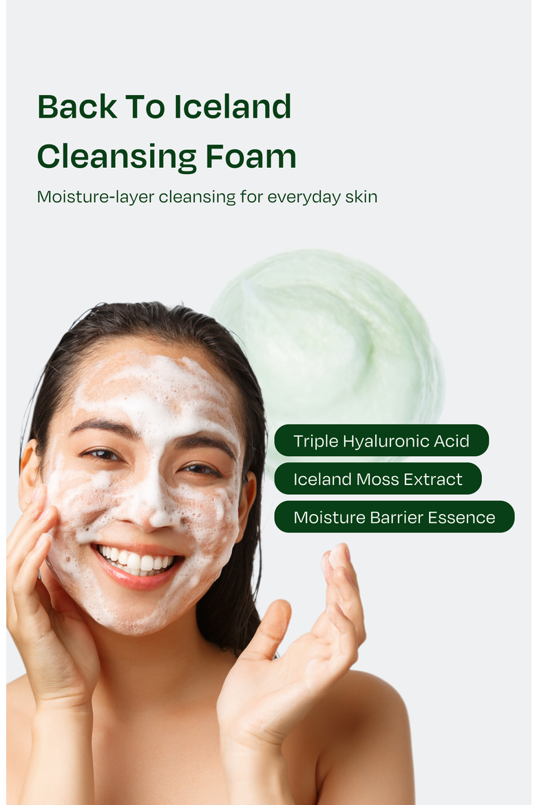 Back To Iceland Cleansing Foam, Alternate, color, White