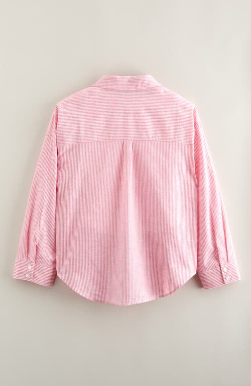 Nordstrom Kids' Stripe Button-up & Tank Set In Pink Boss Nova Stripe