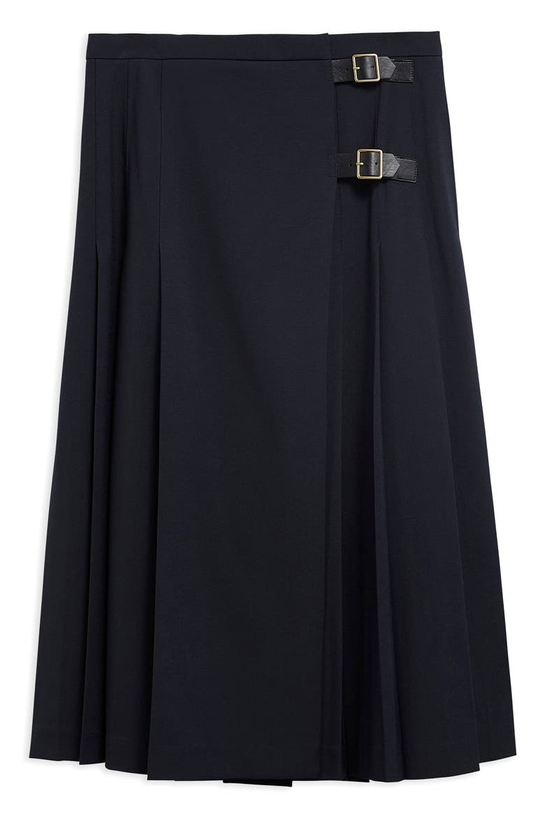 Delilah Midi Skirt, Alternate, color, DARK NAVY