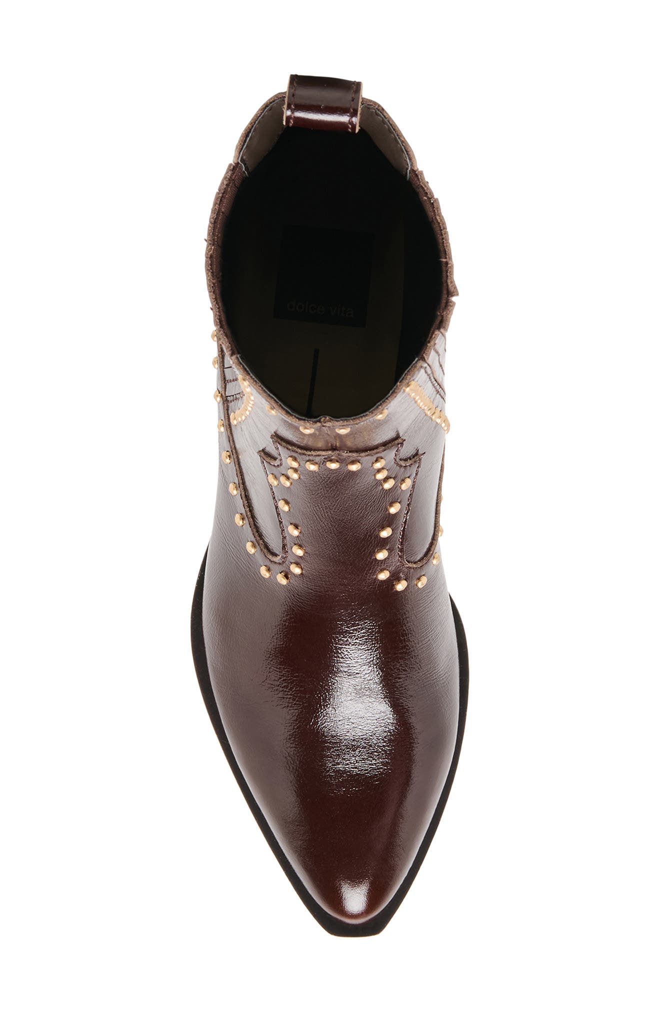 Thomas Stud Leather Bootie, Alternate, color, BLACK CHERRY LEATHER